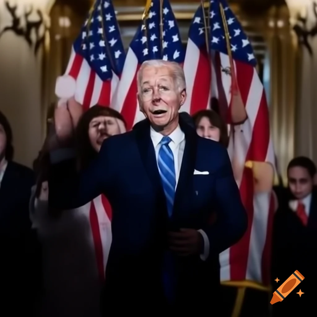 Illustration of Joe Biden and Donald Trump in a political context