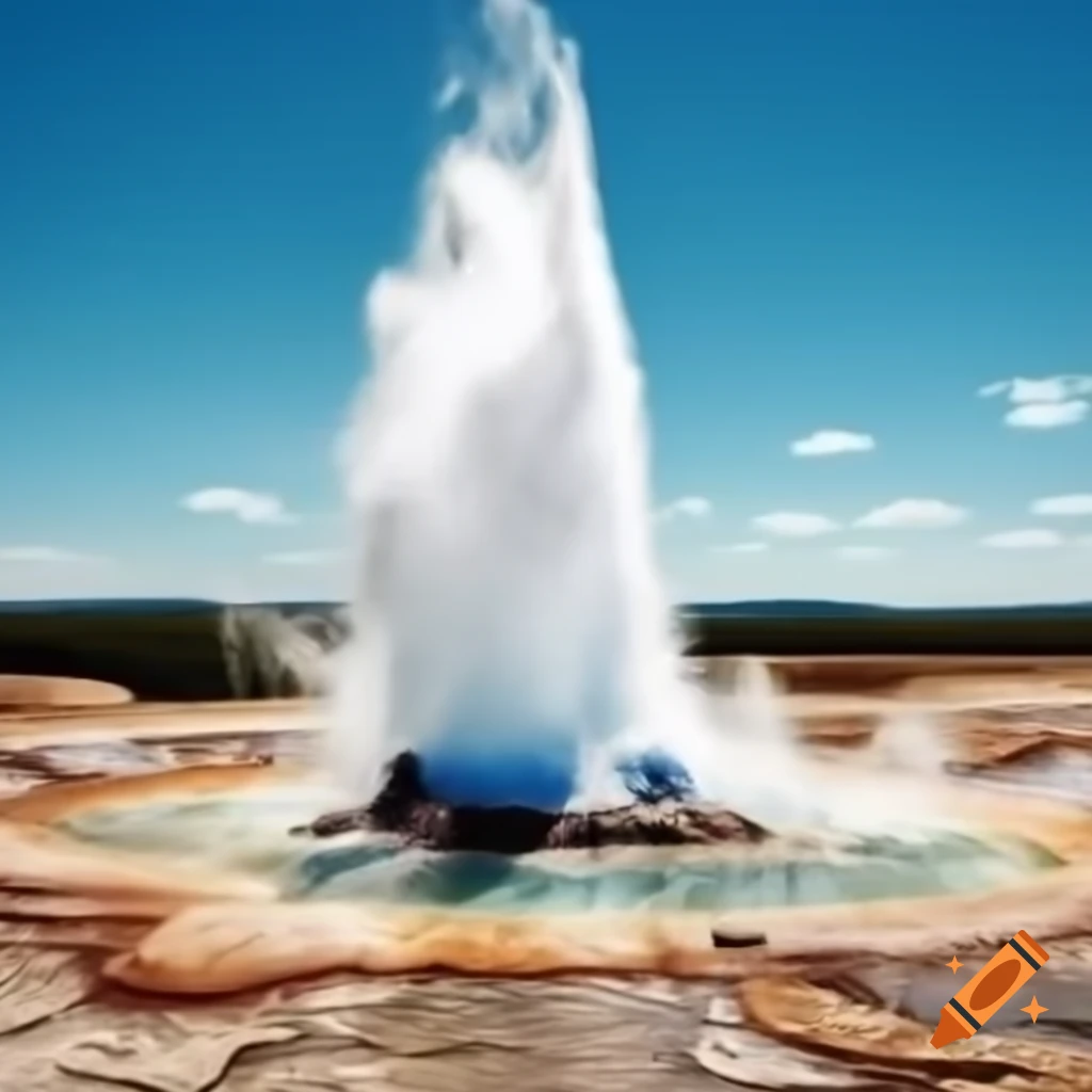 Geyser illustrated in comic style