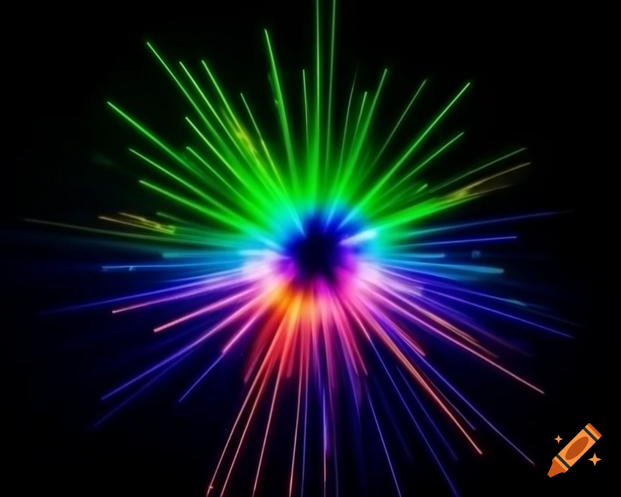 Light plasma with rainbow colors