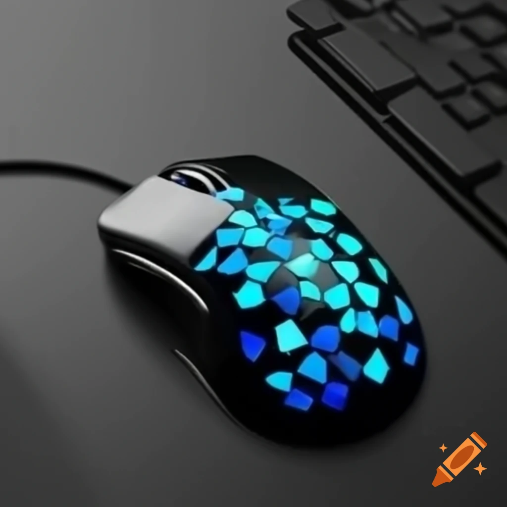 Computer mouse crafted from meteorite glass and metal