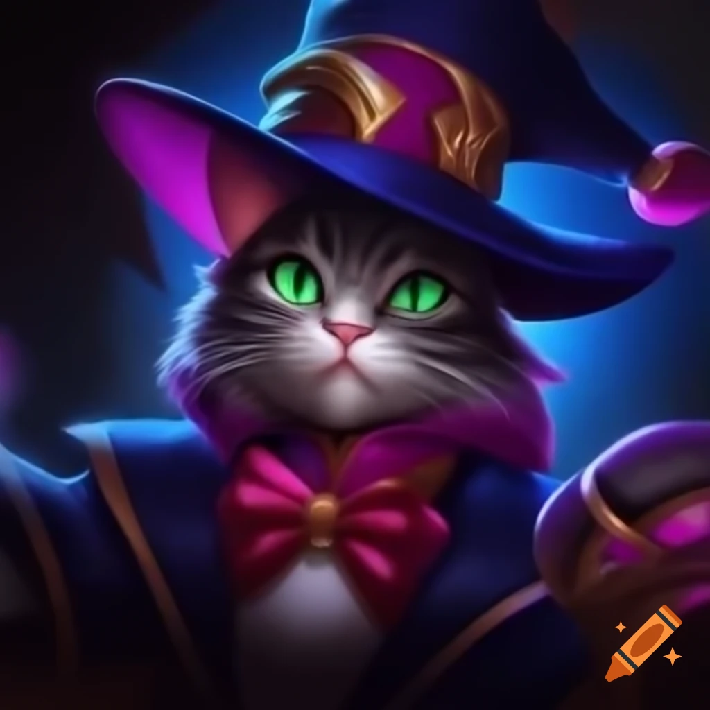 Magician cat inspired by Veigar from League of Legends