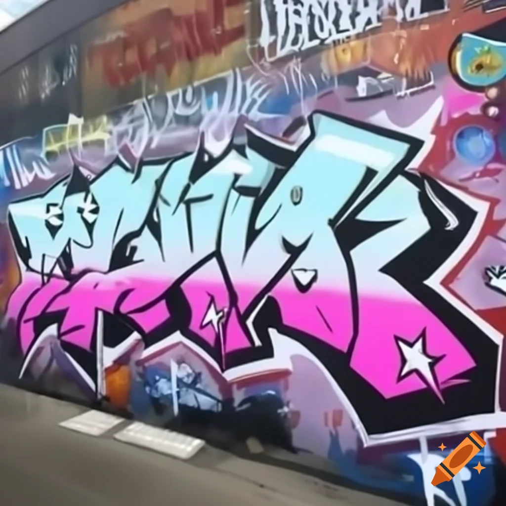 Colorful graffiti art featuring the text 'The Pink Cowboys'