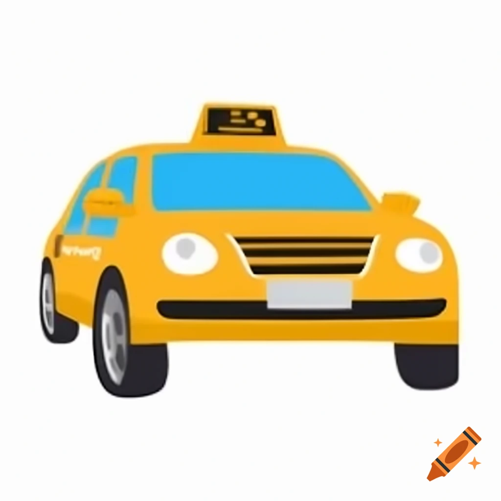 Cartoon Yellow Taxi Filled With Tulips On Craiyon