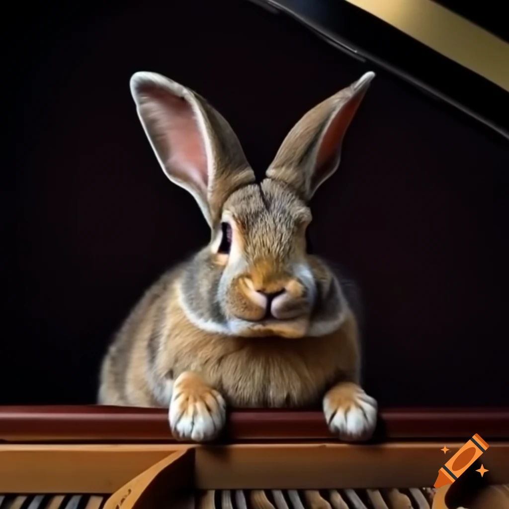 Photorealistic portrayal of a woman resembling Jessica Rabbit at a piano bar