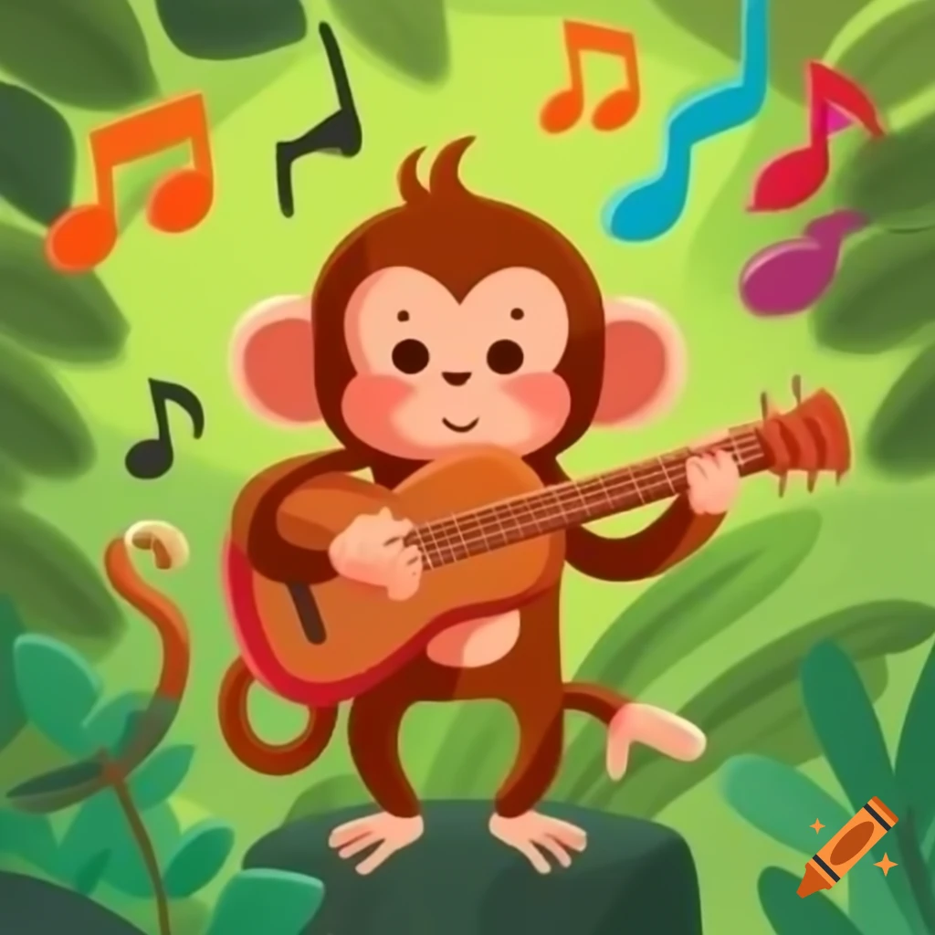 Monkey playing music