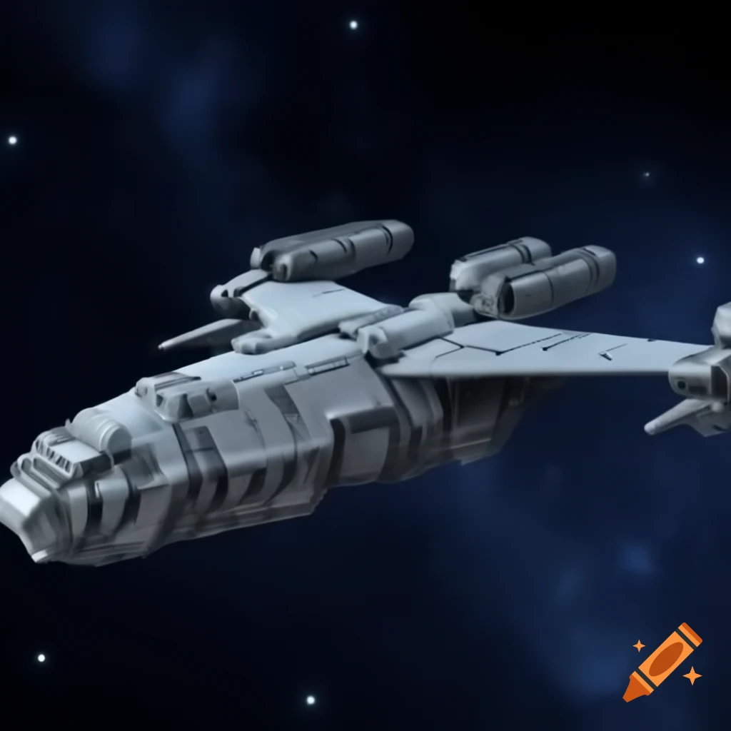 Star Wars ship inspired by C-130 transport design in space setting
