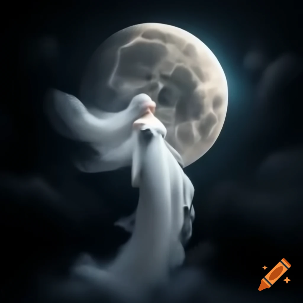 Ethereal moon goddess representing different seasons