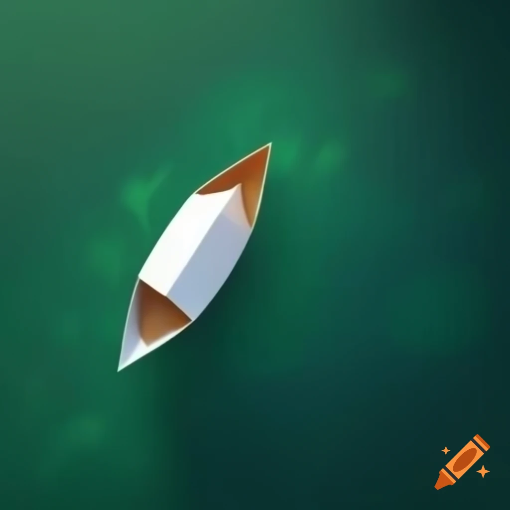 Close-up of paper boat floating in river, digital art