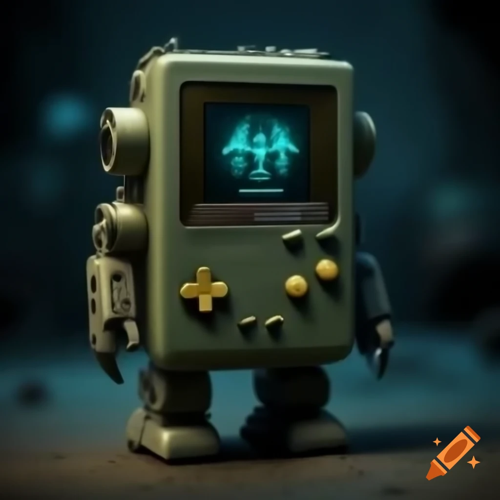 Sci-fi robot inspired by Game Boy design