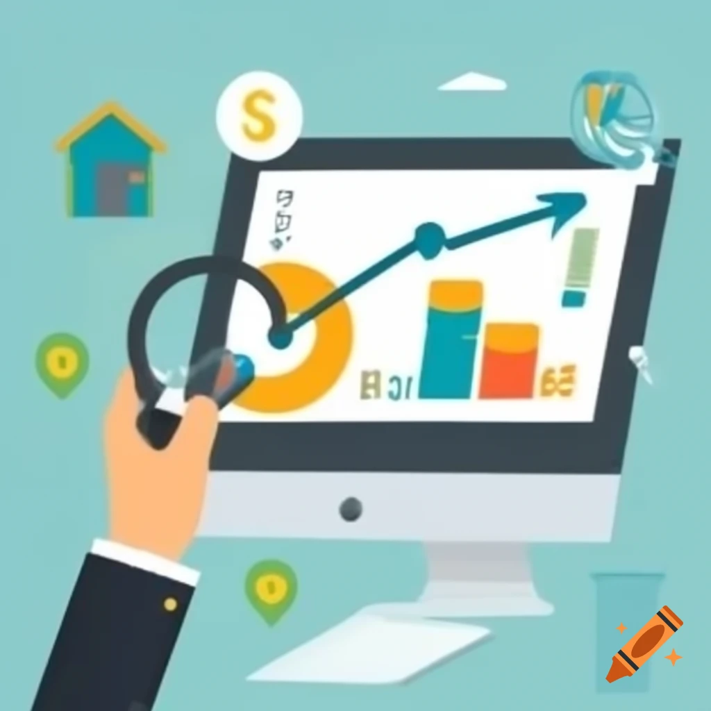 Home finance dashboard displaying graphs and statistics