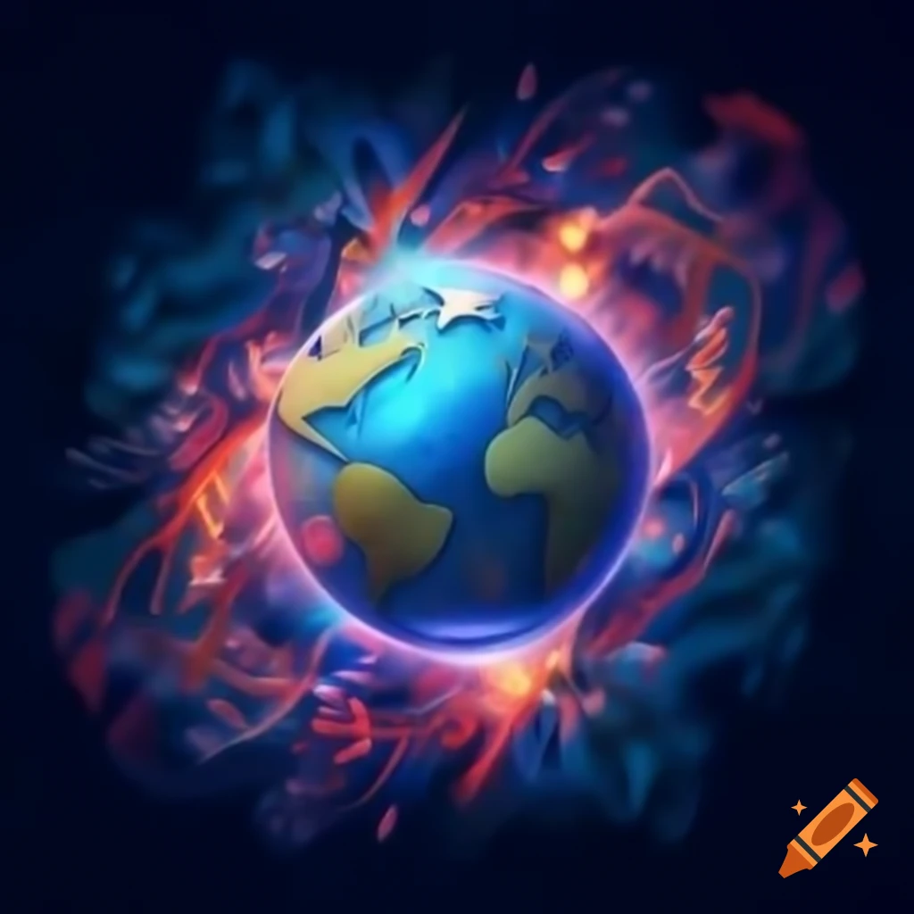 Me against the world concept, abstract representation