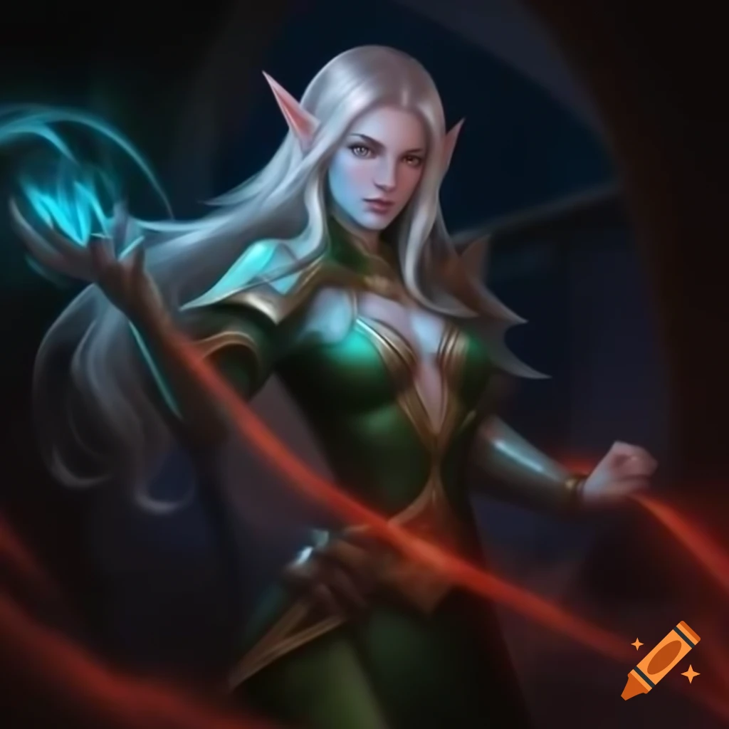 Light elf female hero from Lineage 2
