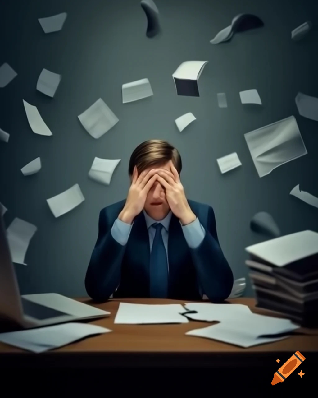 Frustrated person at desk struggling with online registration and multiple computer tabs open