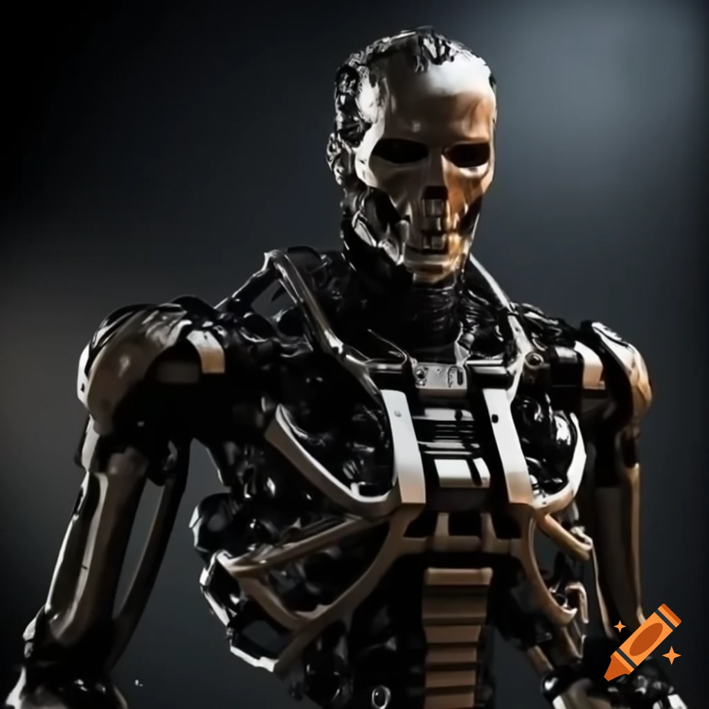 Heavy terminator endoskeleton in matte black finish