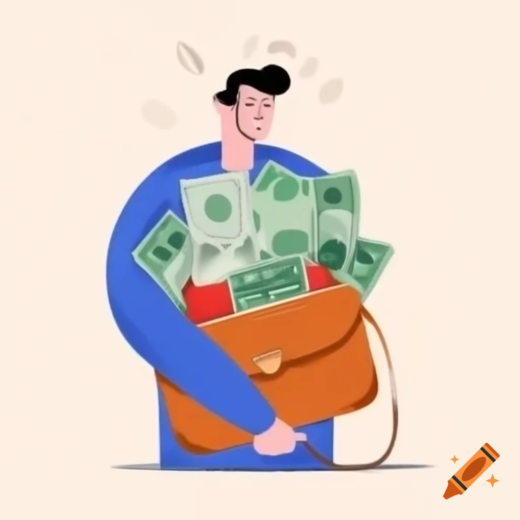Faceless man holding leather briefcase with rats stealing money