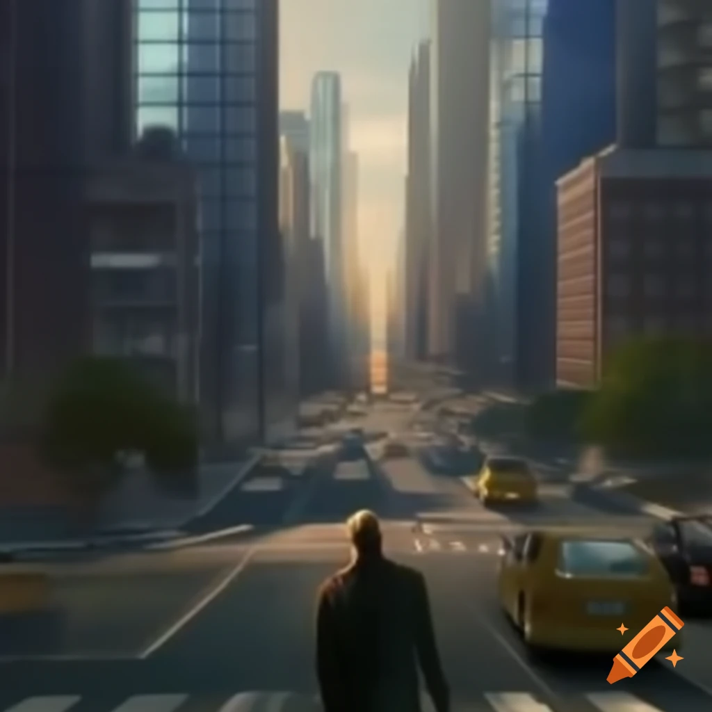 Futuristic city in decline set 1000 years in the future