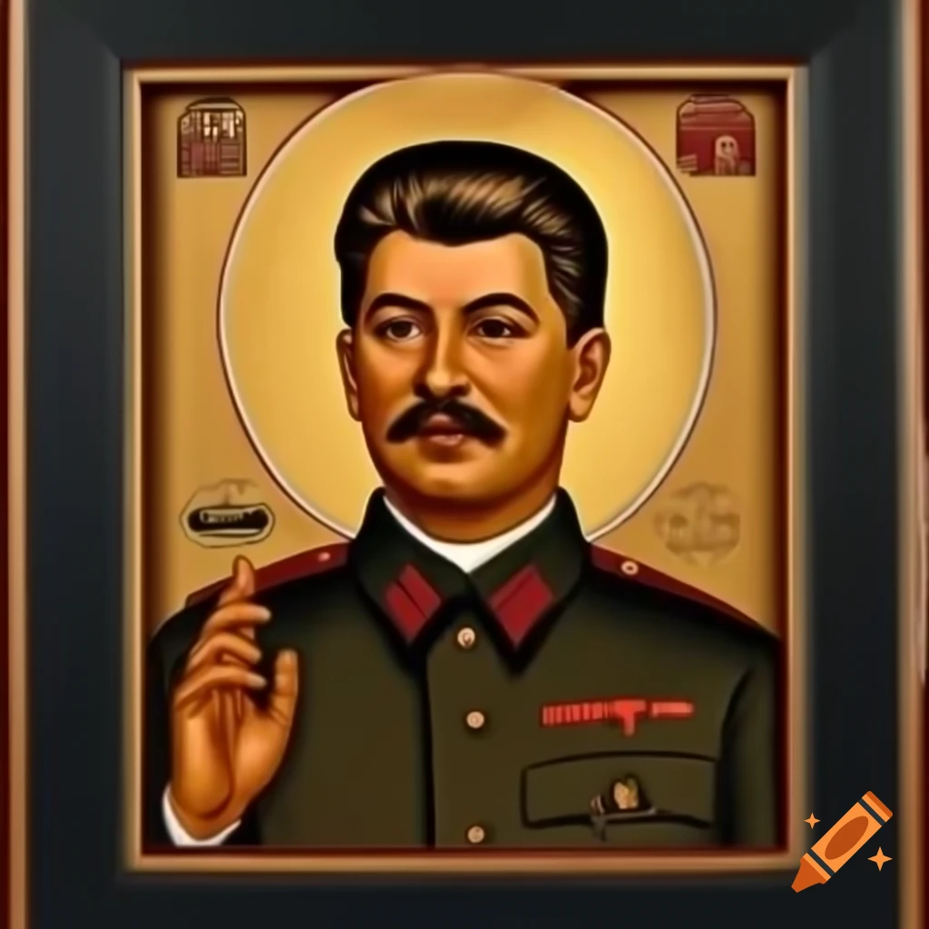 Orthodox icon depicting Joseph Stalin