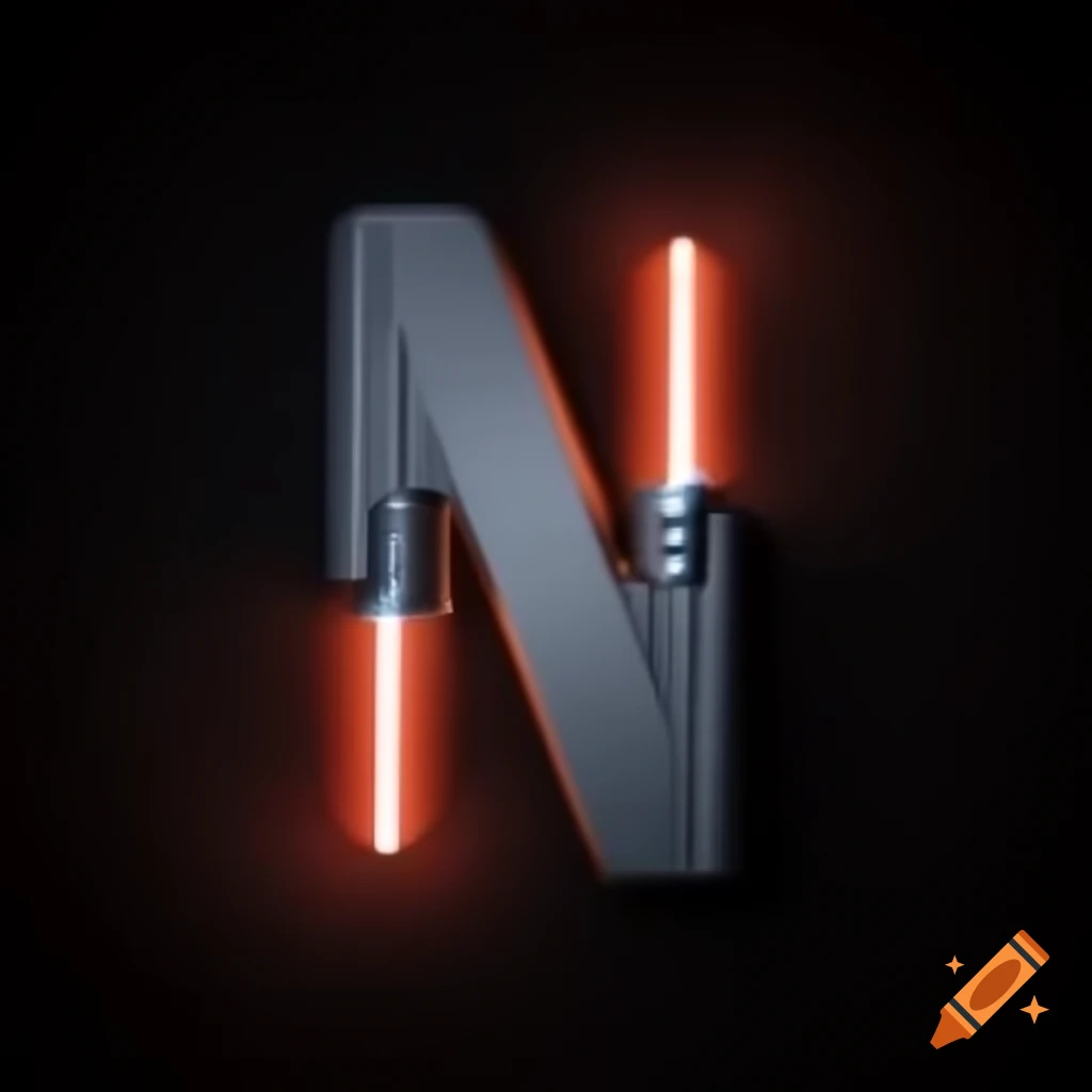 Letter T created with laser saber effects