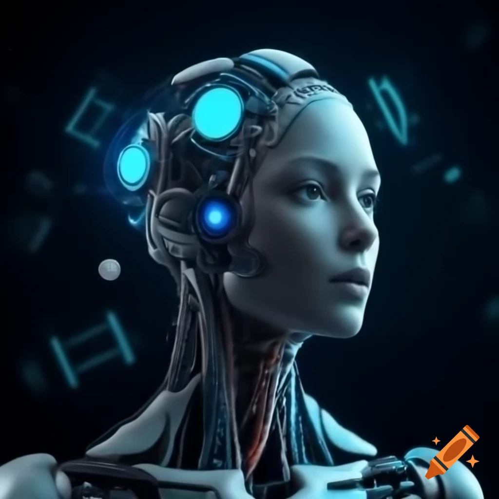 Illustration showing the positive impact of artificial intelligence in the workplace