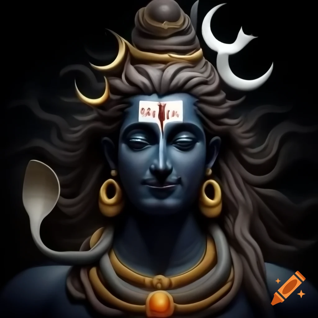 Dark Painting Of A Pleasant Depiction Of Shiva Suitable As A dark-painting-of-a-pleasant-depiction-of-shiva-suitable-as-a