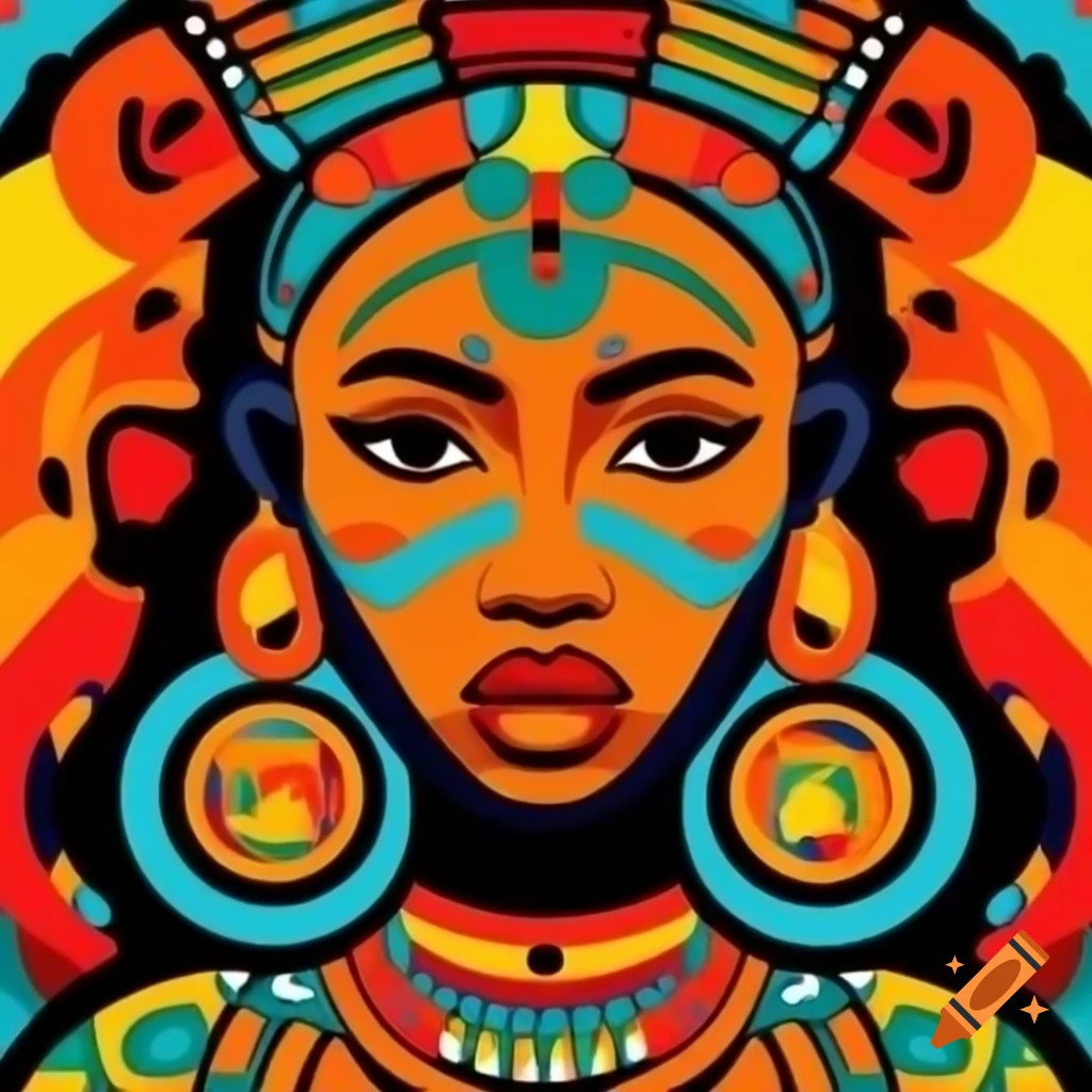 Vibrant and colorful African art