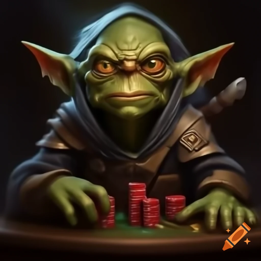 Goblin engaging in gambling activity