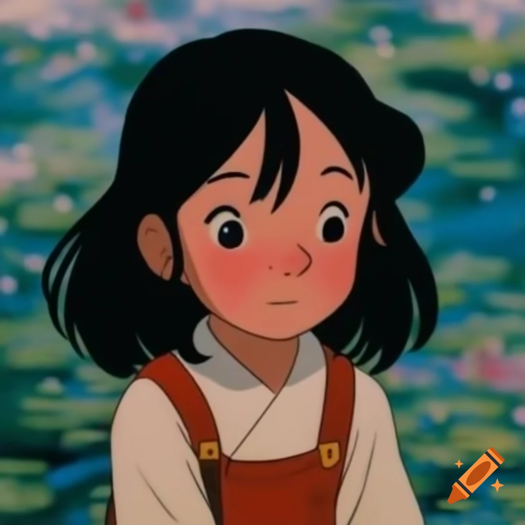 Ghibli-inspired artwork in the style of Monet