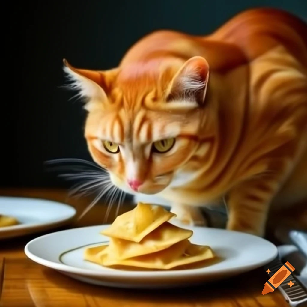 Orange cat named Ravioli