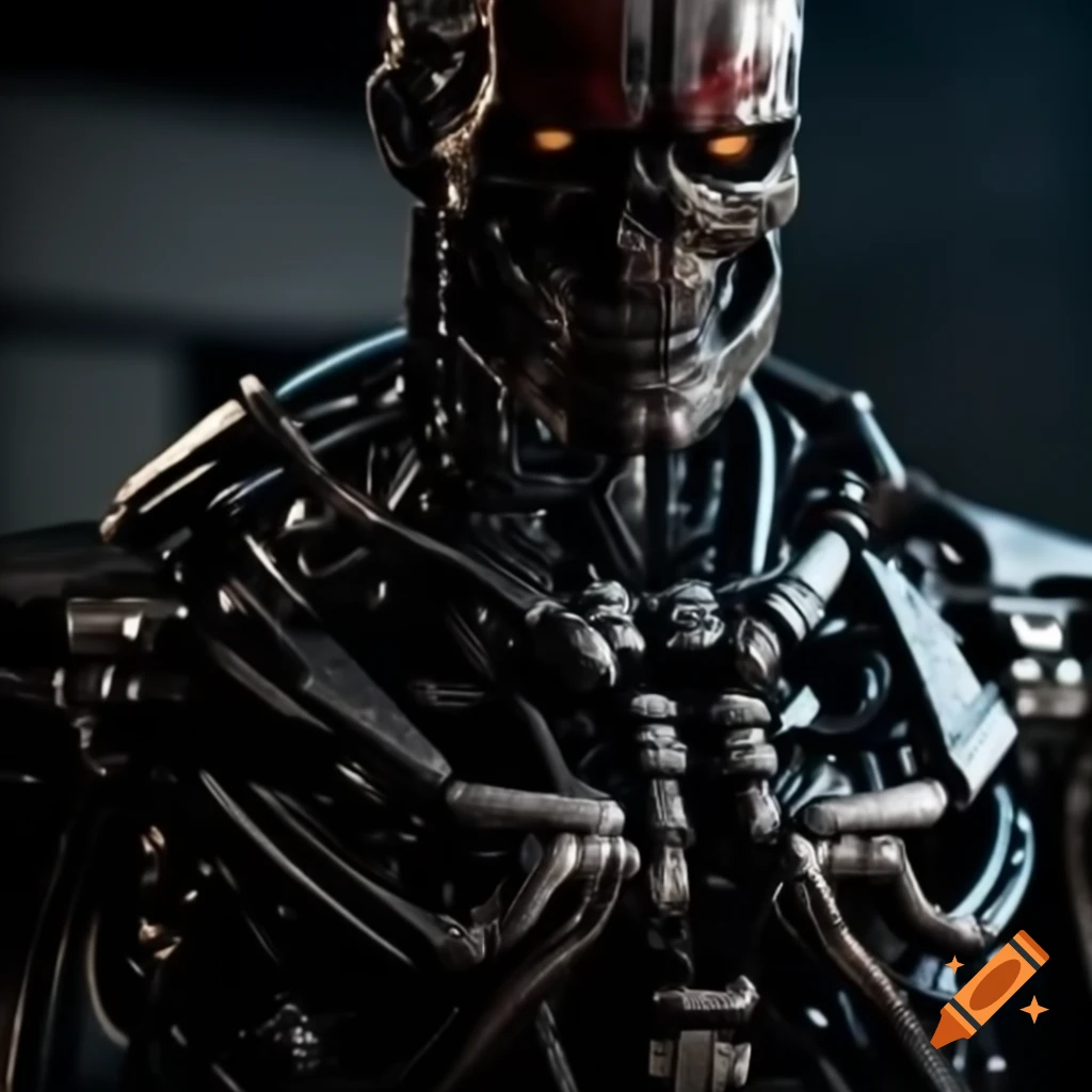 Heavy terminator endoskeleton in matte black finish