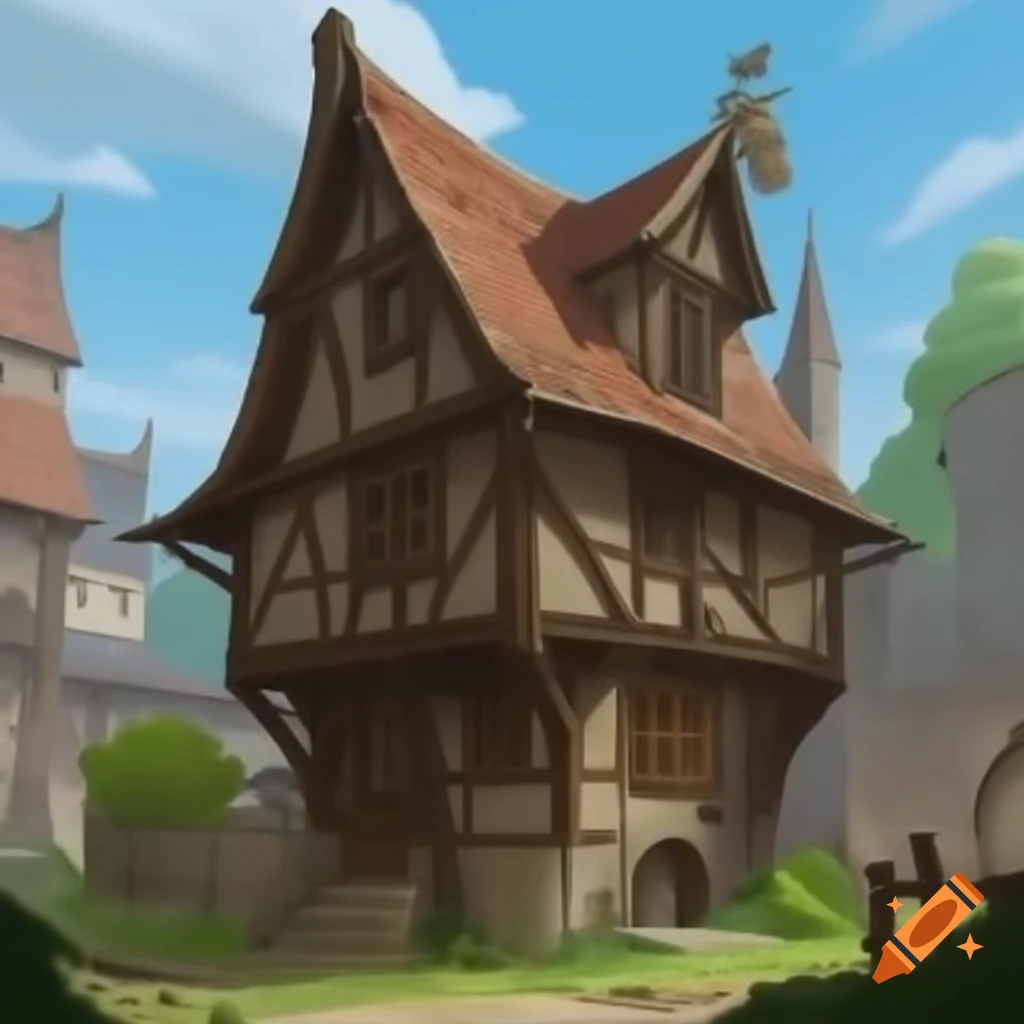Medieval town house architecture