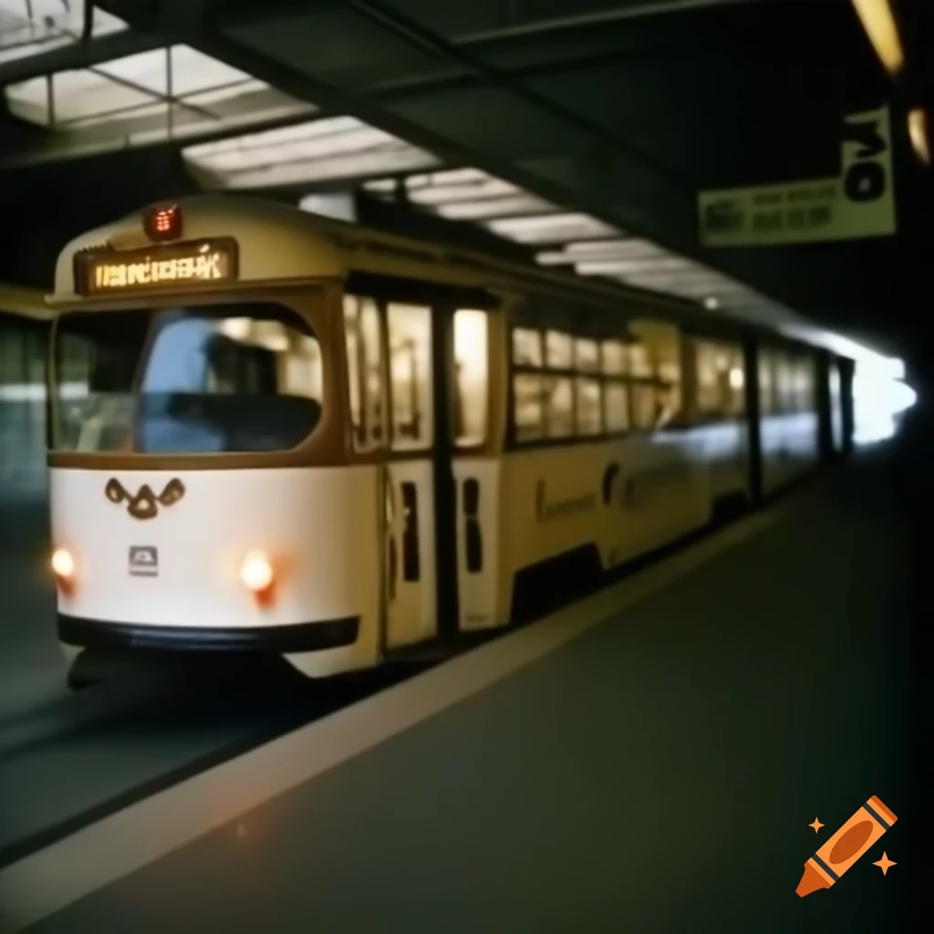 4-Car GATA LRV trolley entering Underground Union Street Terminal in Galieotropolis, New Jersey
