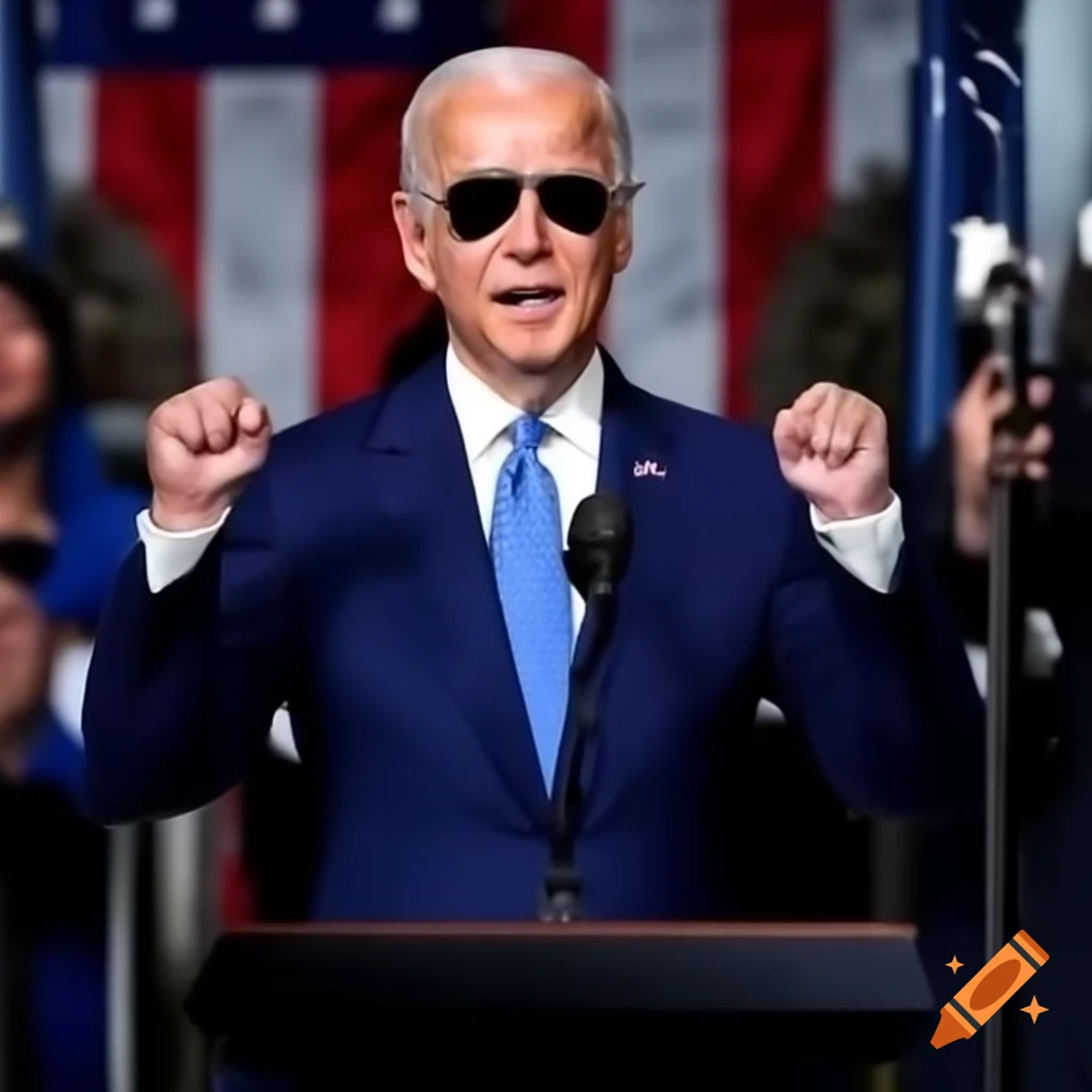 Fortnite characters resembling donald trump and joe biden collaborating