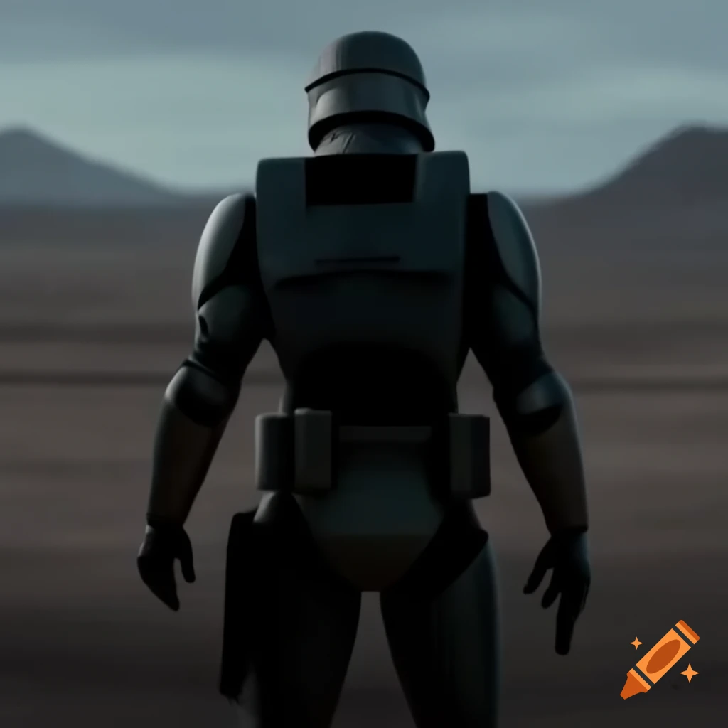 Commander Will Schachter gazing over desolate landscape
