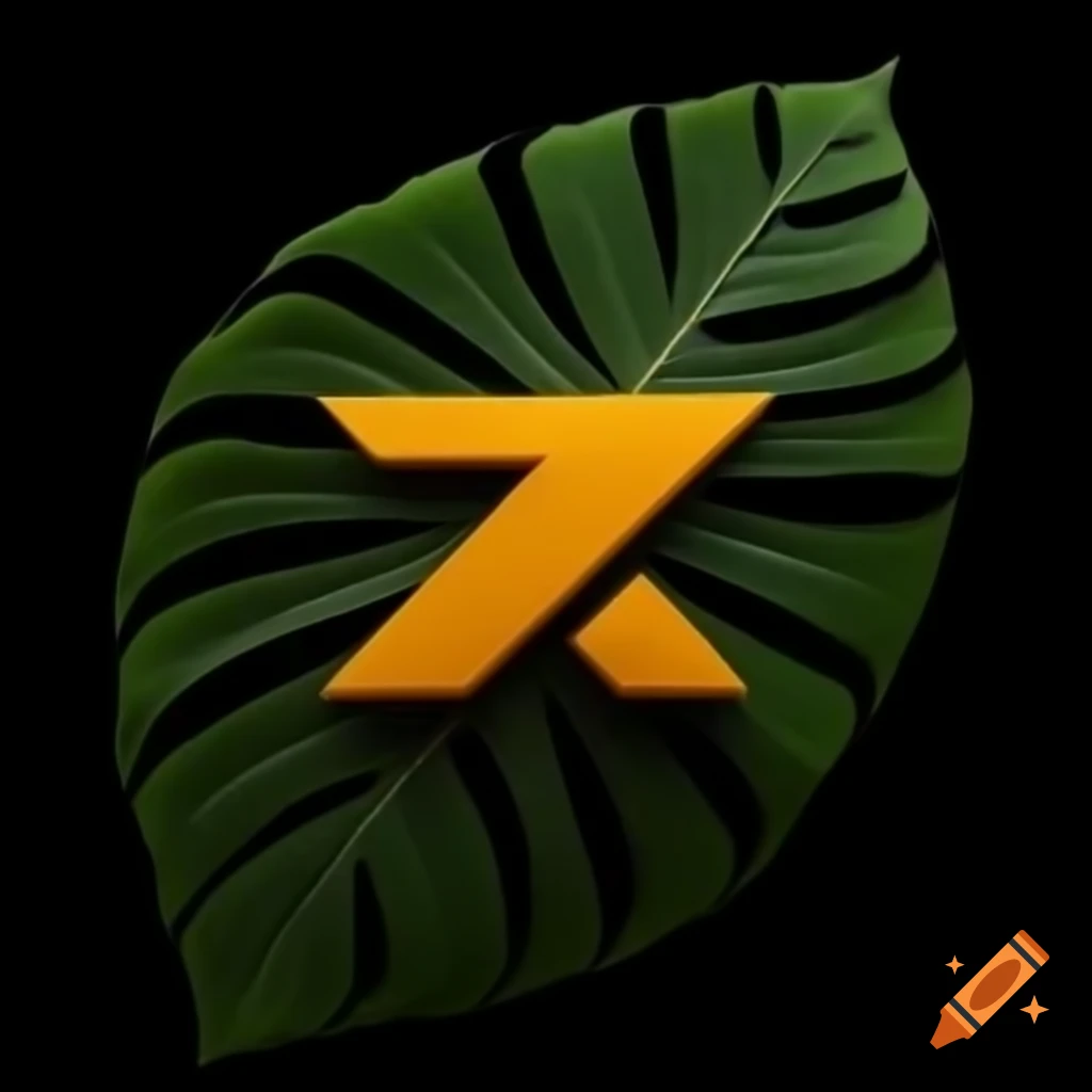 Minimalistic logo featuring a single leaf