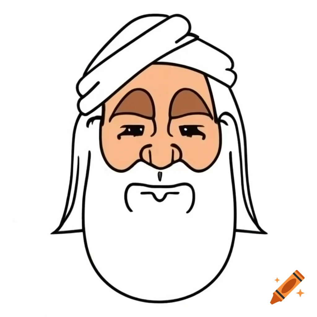 Elderly wise Pakistani man with long white hair and beard