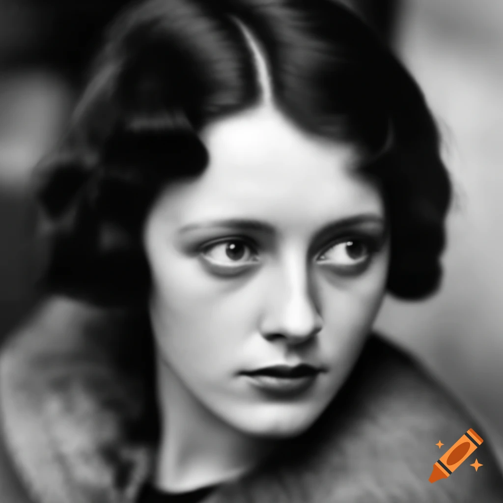 1930s Scottish woman with neck-length brunette hair and delicate makeup