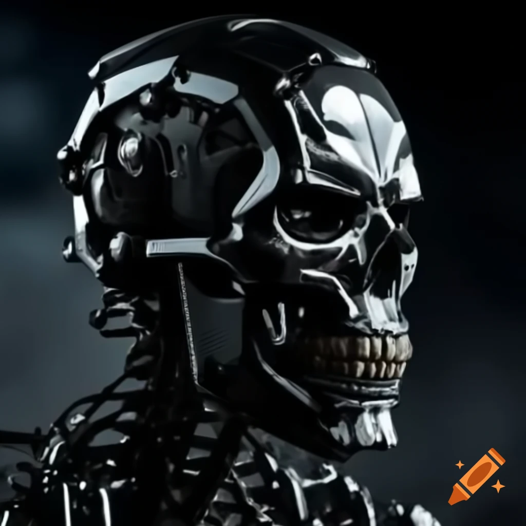 Obsidian black terminator head design
