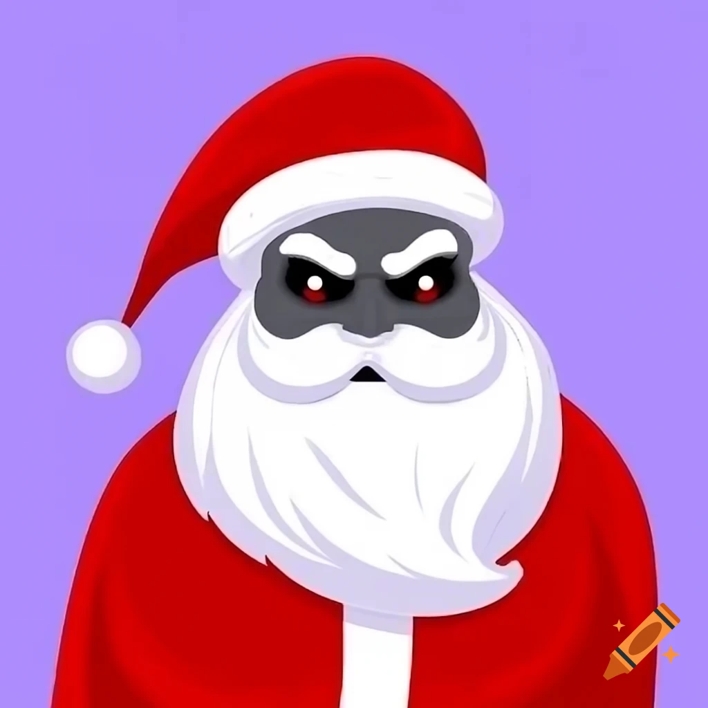 Evil Santa character with menacing expression
