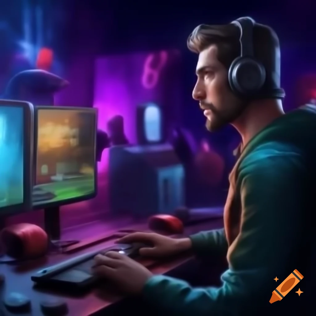 Les gamers du troisi me ge on craiyon