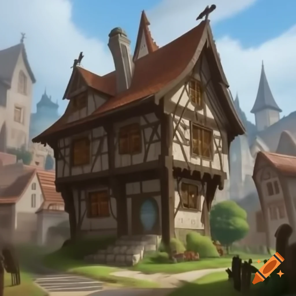 Medieval town house architecture