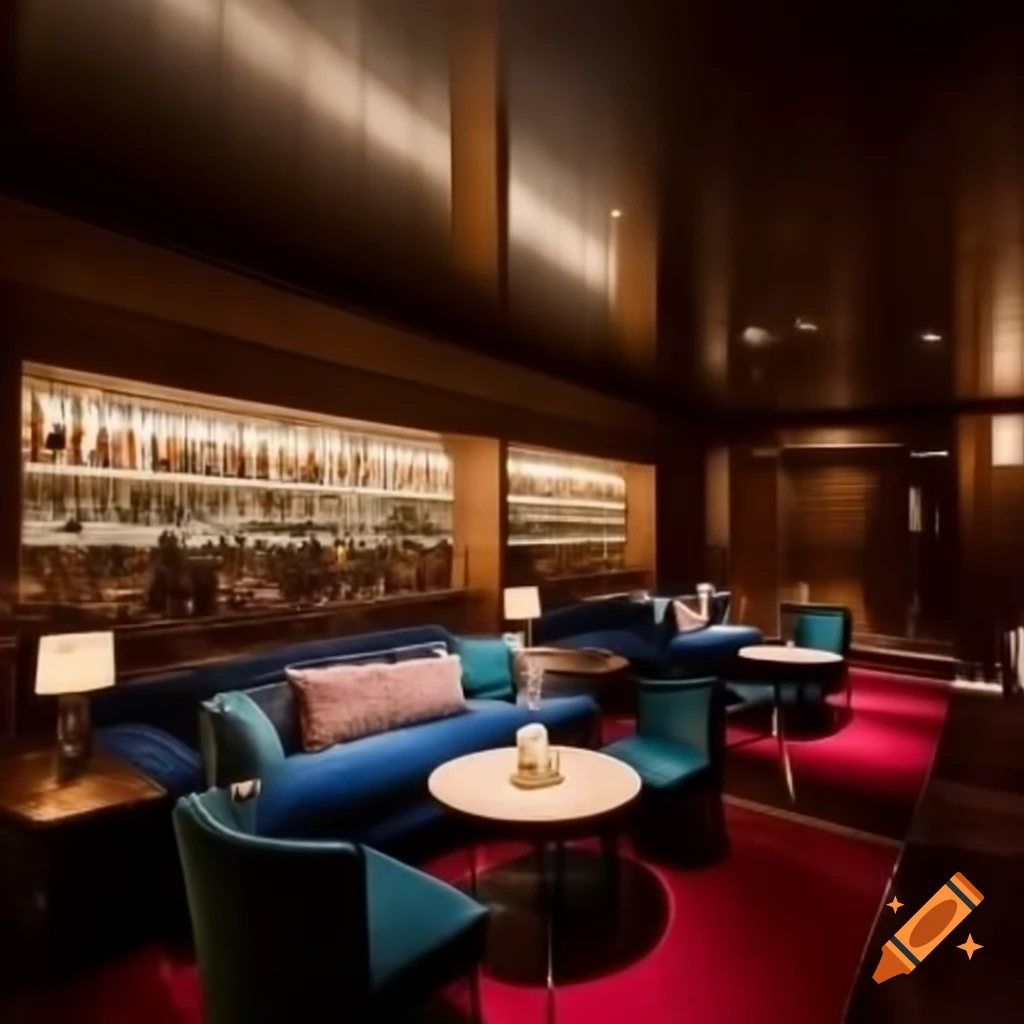 Interior of a luxurious two-story nightclub in Tokyo