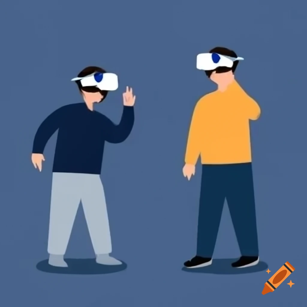 People using virtual reality technology