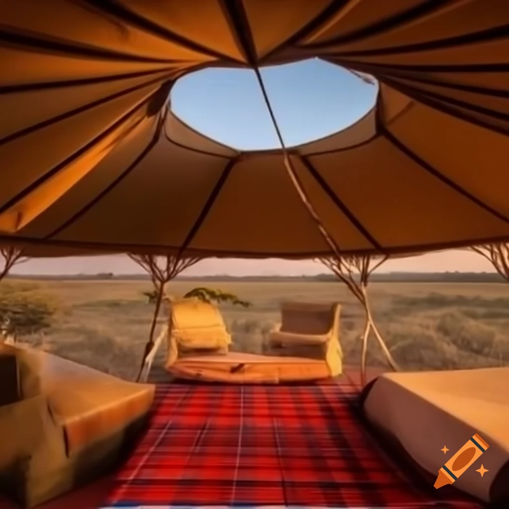 Safari tent with star gazing dome inspired by Maasai Mara