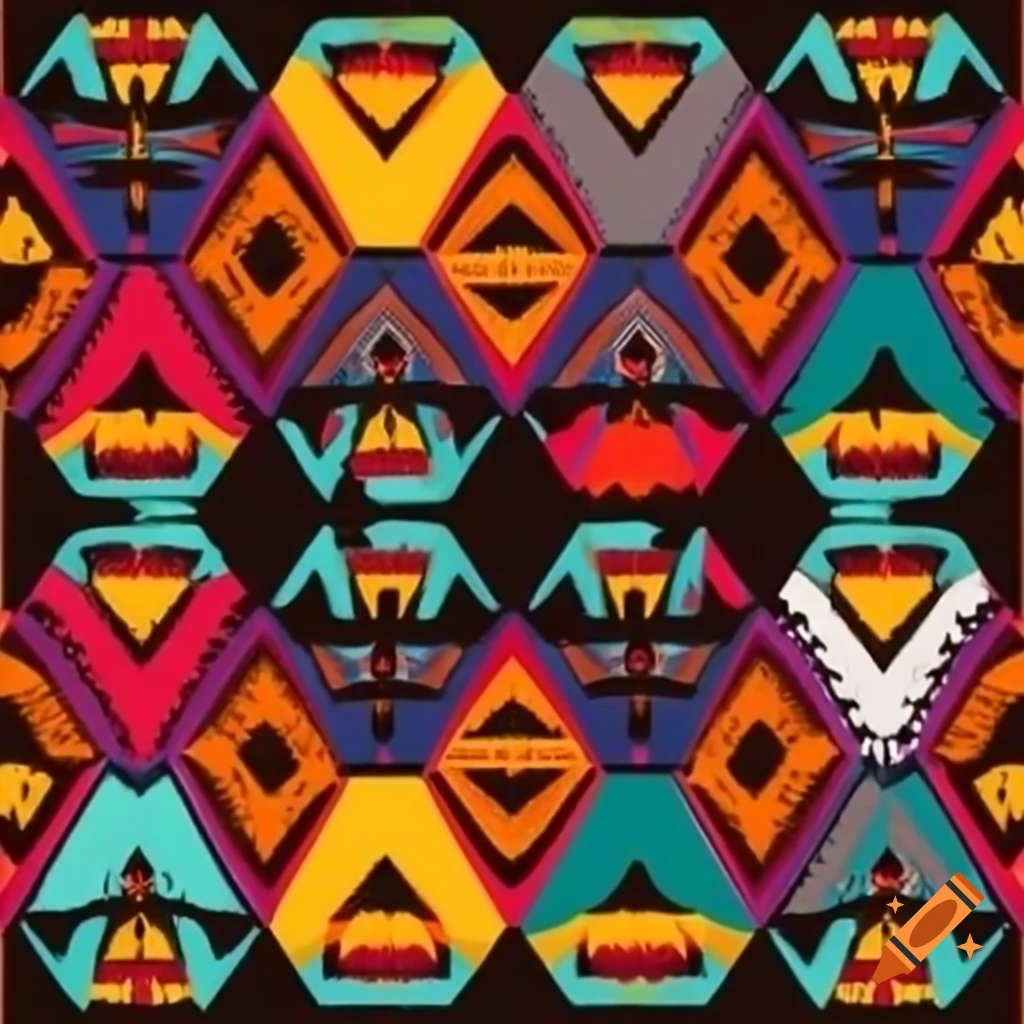 Mood Board Showcasing Vibrant Nigerian Ethnic Wear With Patterns And mood-board-showcasing-vibrant-nigerian-ethnic-wear-with-patterns-and
