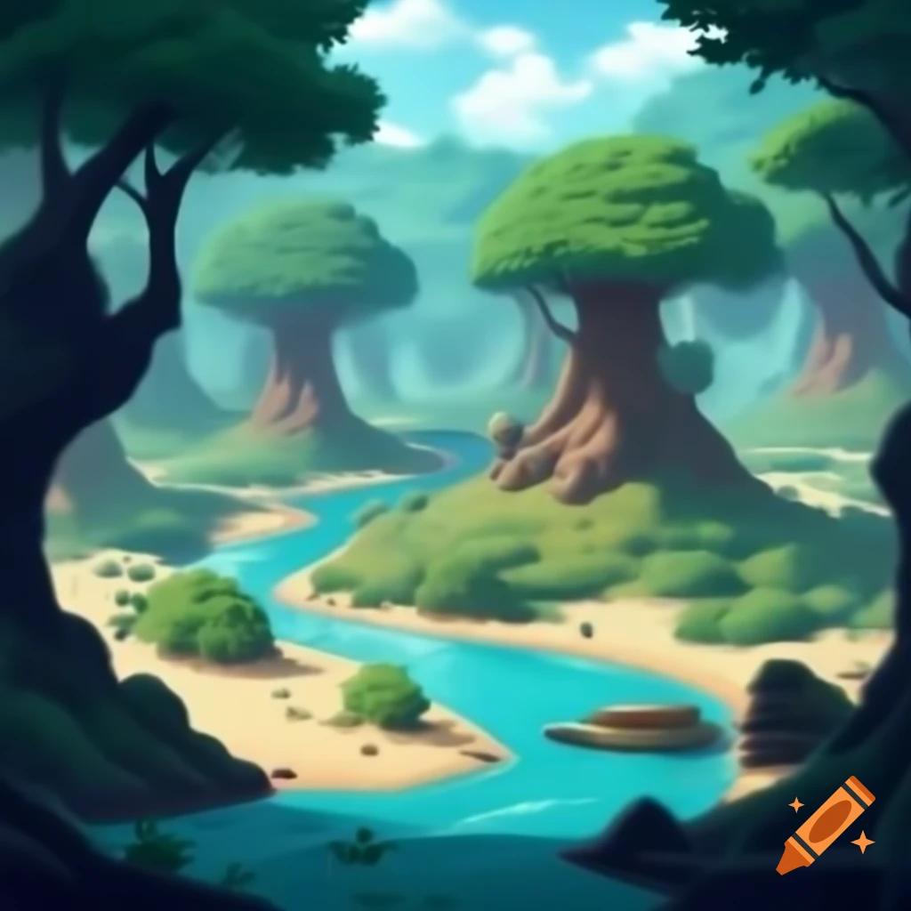 Realistic wide river with twists, small islands, and hidden sandbars