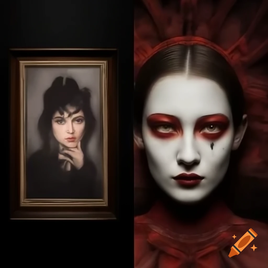 Contrast Diptych featuring Southern Slav female and Gothic woman
