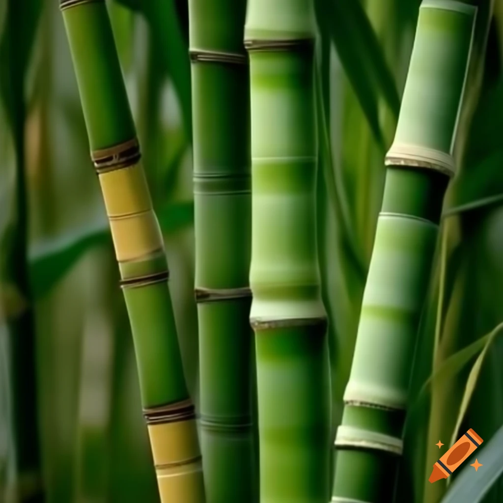 Sugarcane plant with green leaves and tall stalks