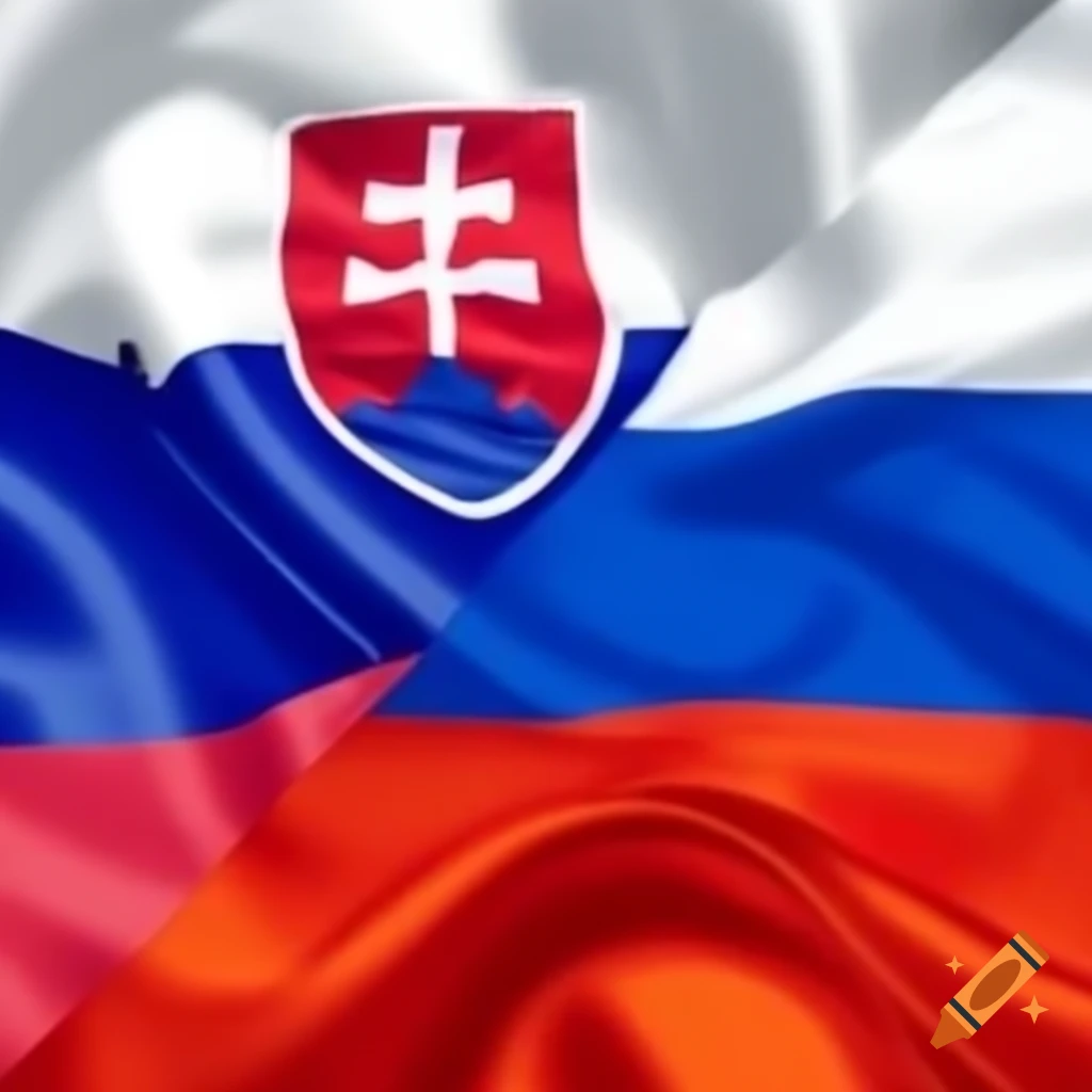 Czech Republic and Slovakia national flags