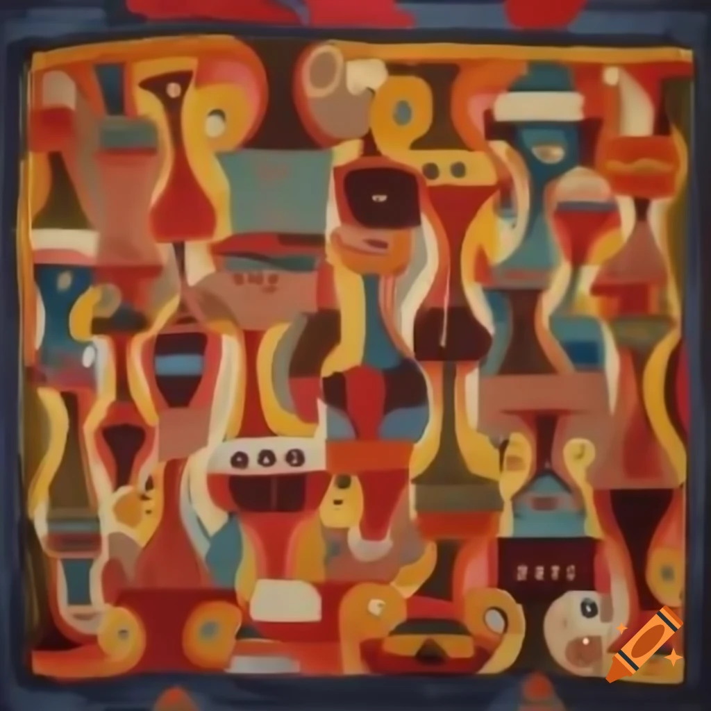 Abstract representation of wine's essence with swirling colors and intriguing shapes