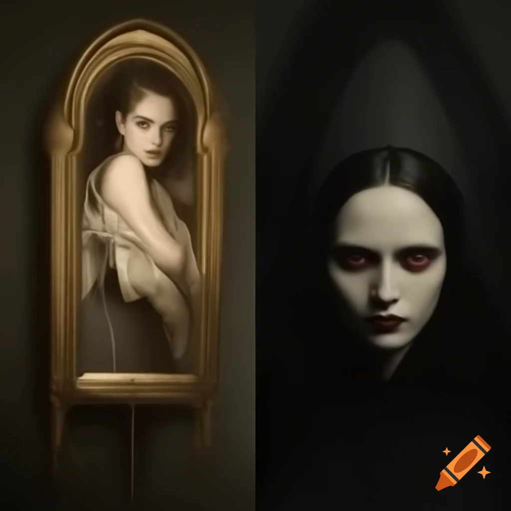 Contrast Diptych featuring Southern Slav female and Gothic woman